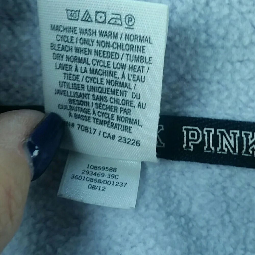 Pink Victoria's Secret zippered hoodie D5 - Picture 4 of 8
